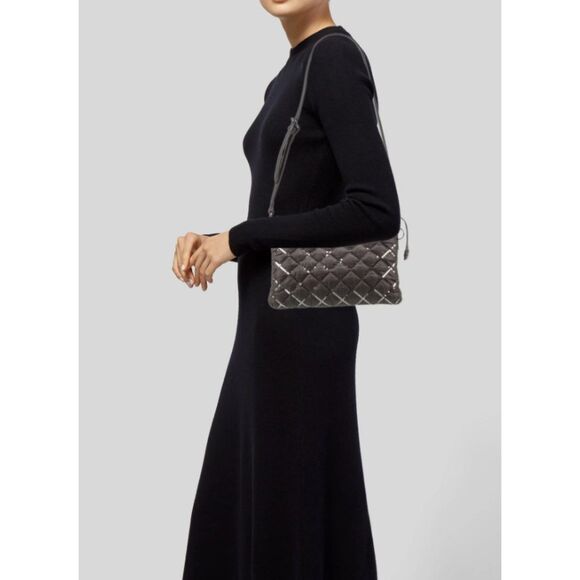 Mz Wallace Sequin Crosby Pippa Crossbody Bag in Dark Gray - Picture 1 of 5